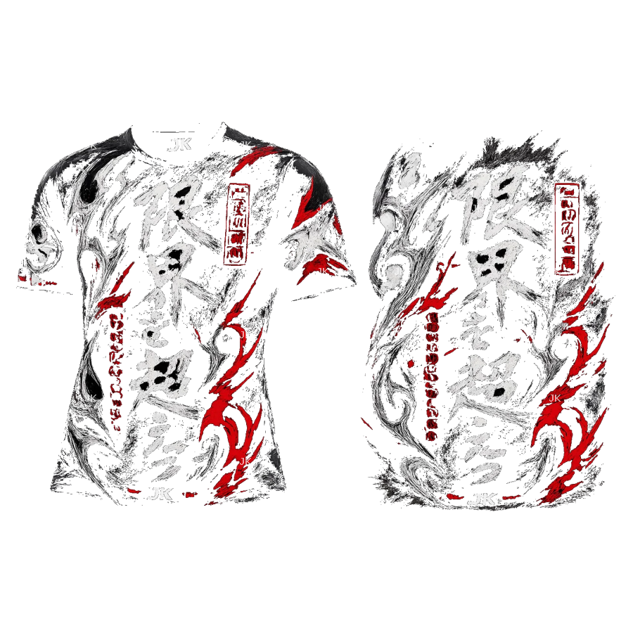 Diseño Digital JK Japonés con Fuego para Camisa de Hombre