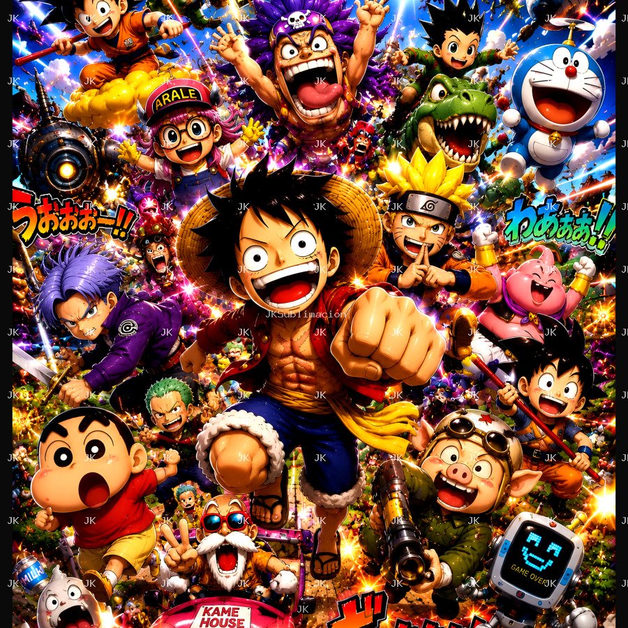 Pack de 10 Cuadros Digitales HD Estilo Anime y Neón | 4500x5400 JPG