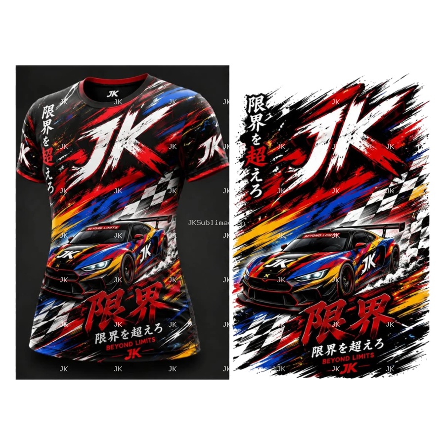 Diseño Digital JK Auto Deportivo Japonés – para Camisa de Hombre