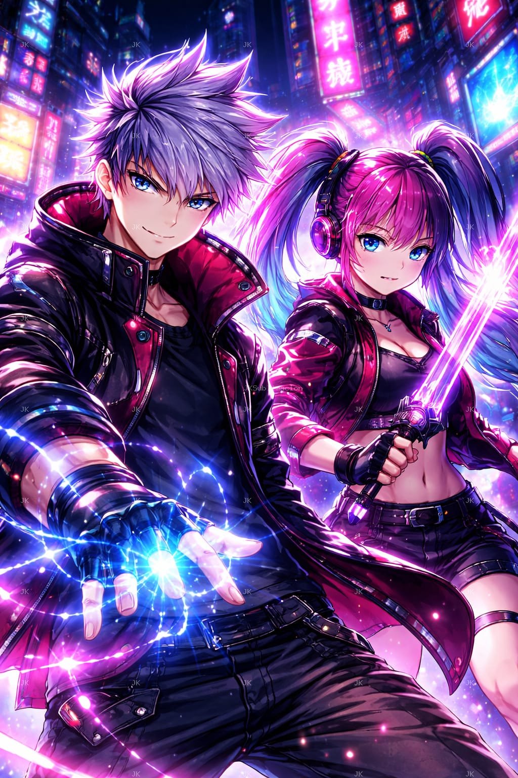 Cyber Neon Duo – Anime HD 4K