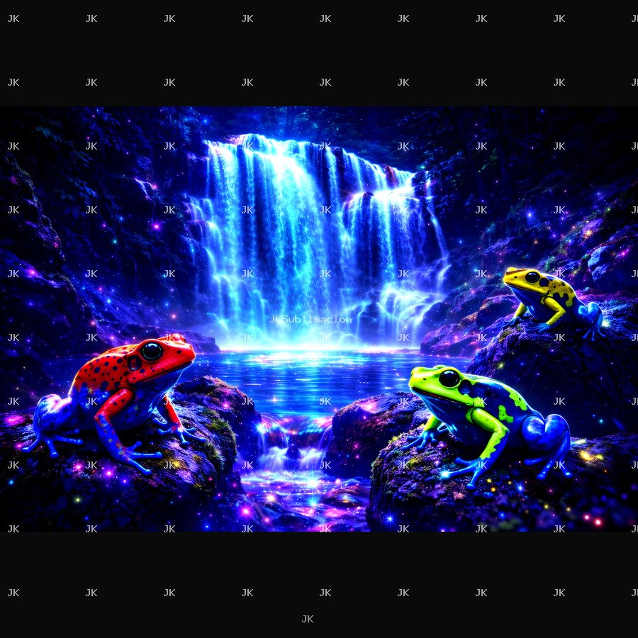 RANAS SELVA NEON 3D HD FULL DISEÑO PARA SUBLIMACIÓN 4500x5400
