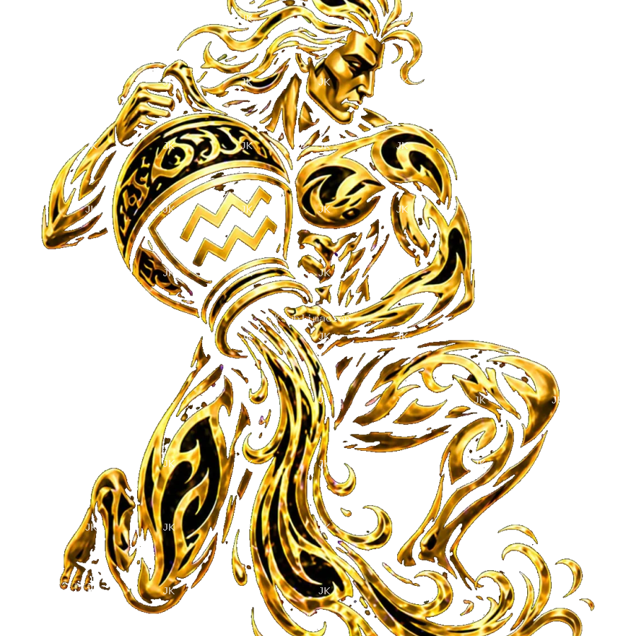 Acuario Tribal Dorado 4500x5400 | Diseño Sublimación HD PNG Transparente