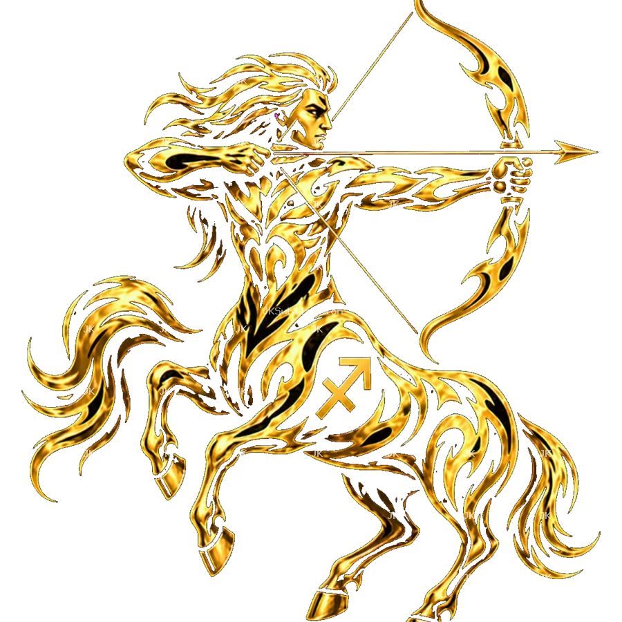 Sagitario Tribal Dorado 4500x5400 | Diseño Sublimación HD PNG Transparente
