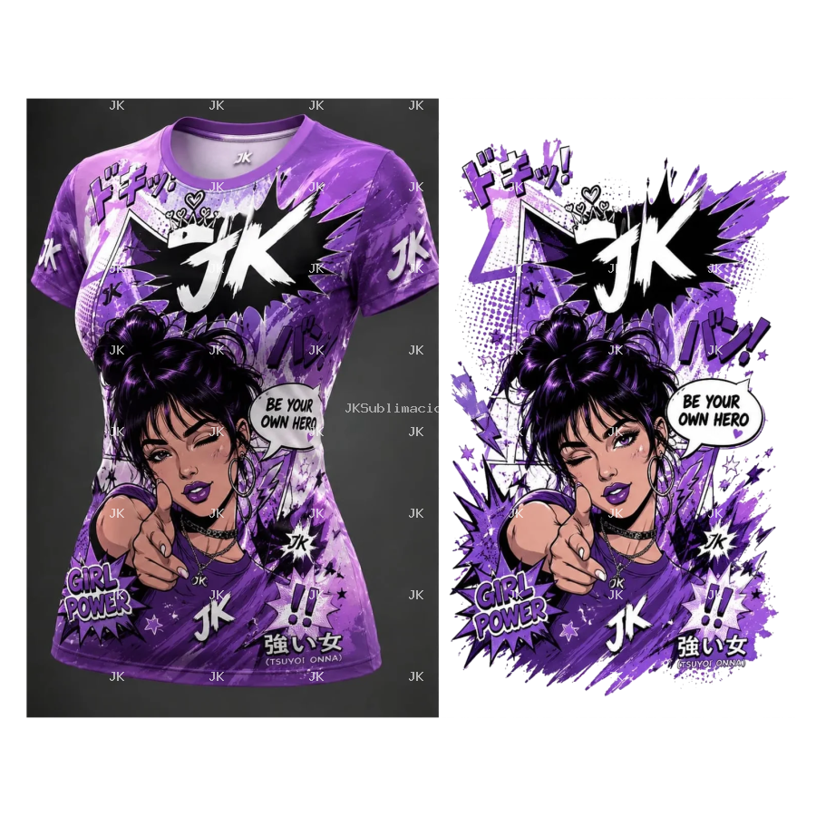 JK Purple Queen PNG 4500x5400 – Anime Girl Streetwear Edition