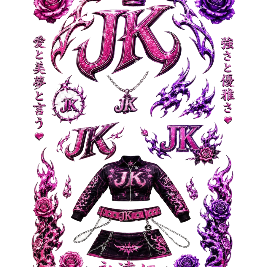 K Royal Pink Logo Pack PNG 4500x5400 – Luxury Streetwear Edition