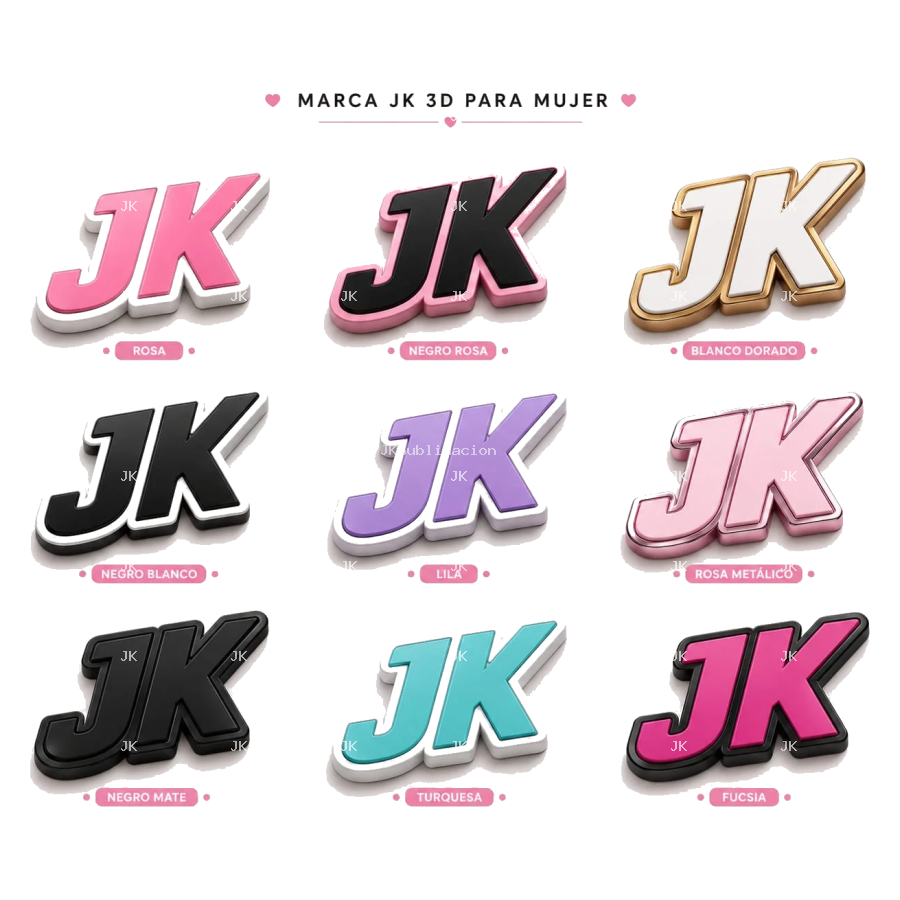 Pack Logos JK 3D Multicolor | Diseños Premium PNG Transparente