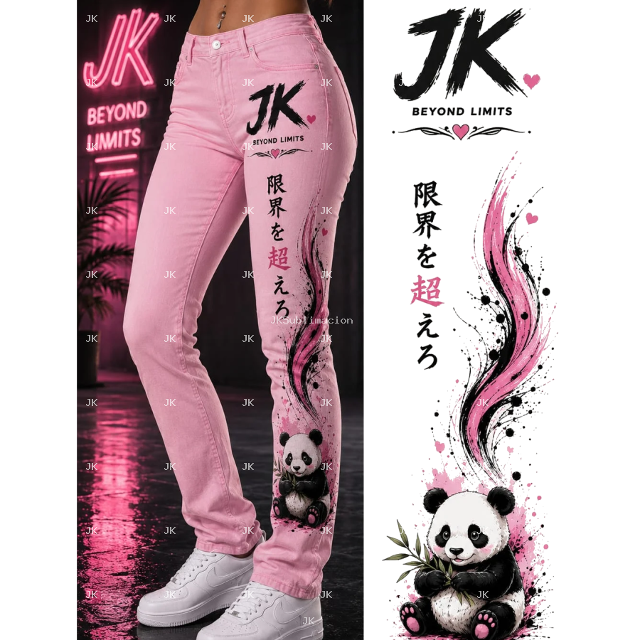 JK Pink Panda Women Jeans 4500x5400