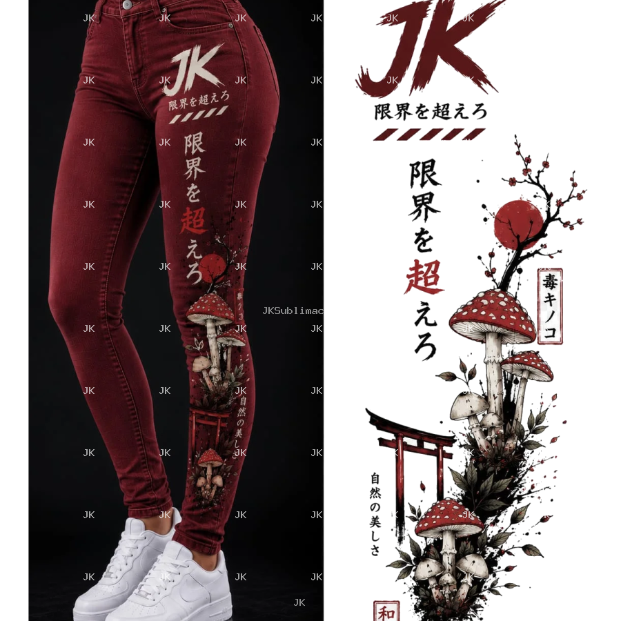 JK Red Mushroom Women Jeans 4500x5400