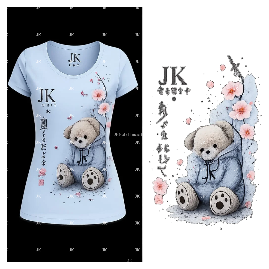 Blusa de Mujer JK Teddy Blossom – Edición Pure Love 3D