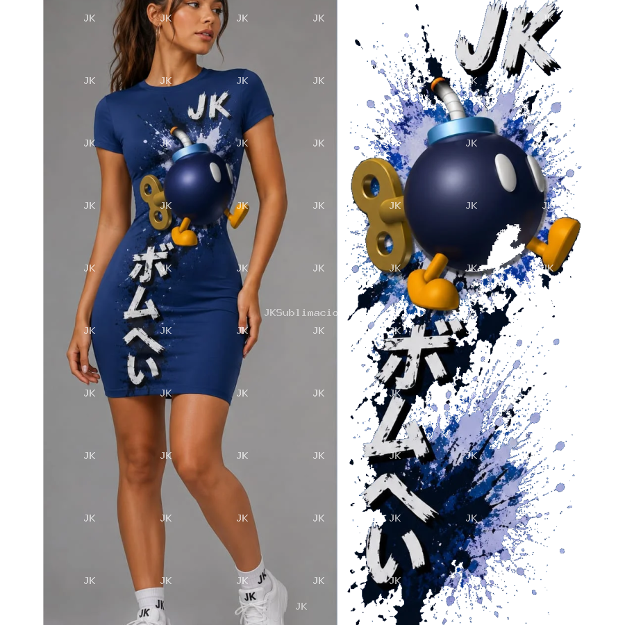 JK Retro Bomb Blue Edition – Diseño Premium HD 4500x5400