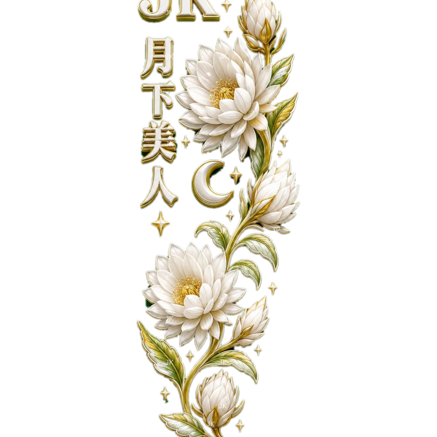 Diseño Digital JK Floral Japonés para Pantalón de Mujer