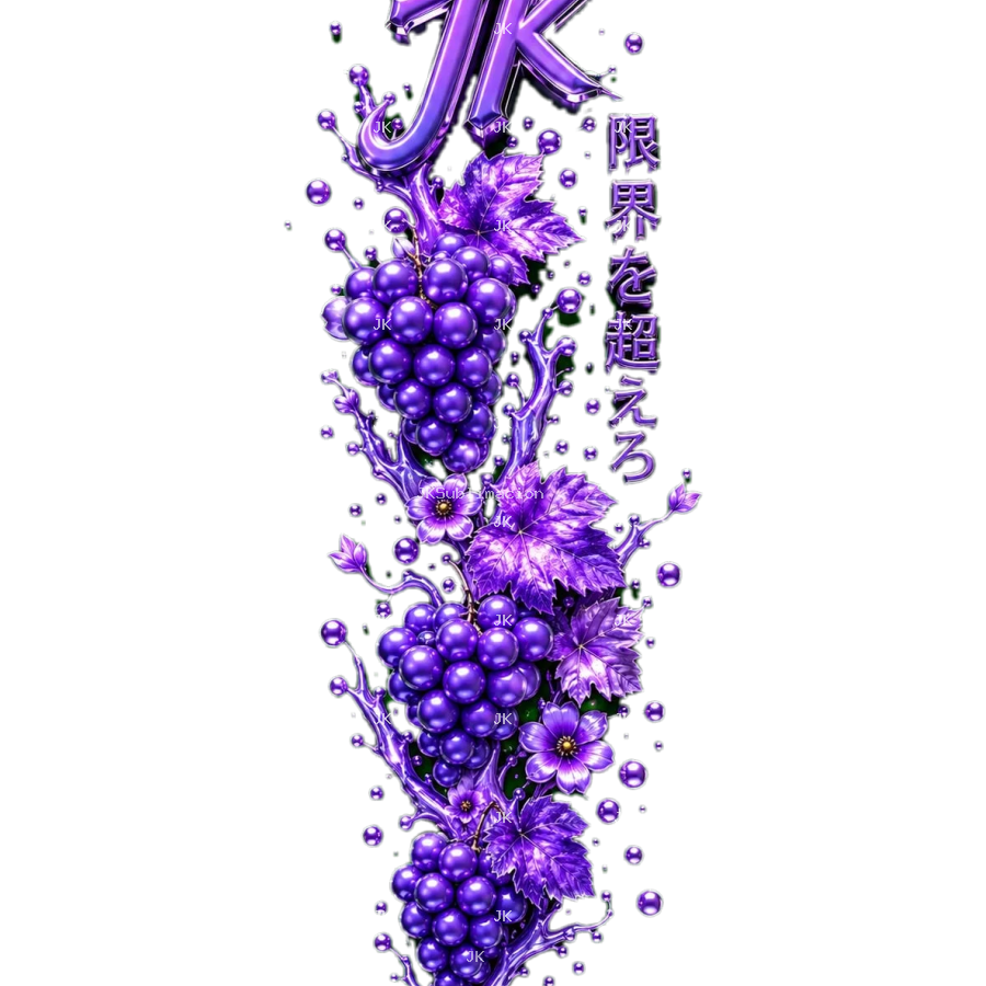Diseño Digital JK Uvas y Flores Azules para Pantalón de Mujer