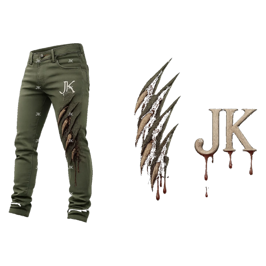 Diseño Digital JK Garras Salvajes para Pantalón de Hombre