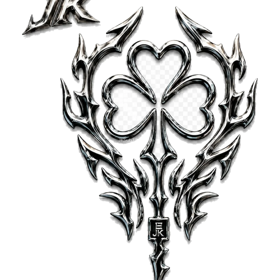 Diseño Digital JK Trébol Tribal – para Camisa o Pantalón