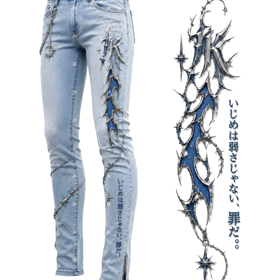Diseño Digital JK Tribal Azul para Pantalón de Hombre