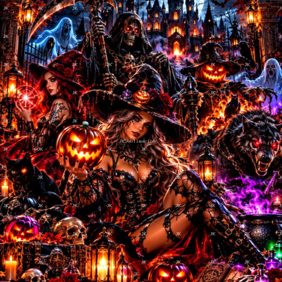 Cuadro Halloween – Noche de Brujas y Terror – 4500 × 5400 px