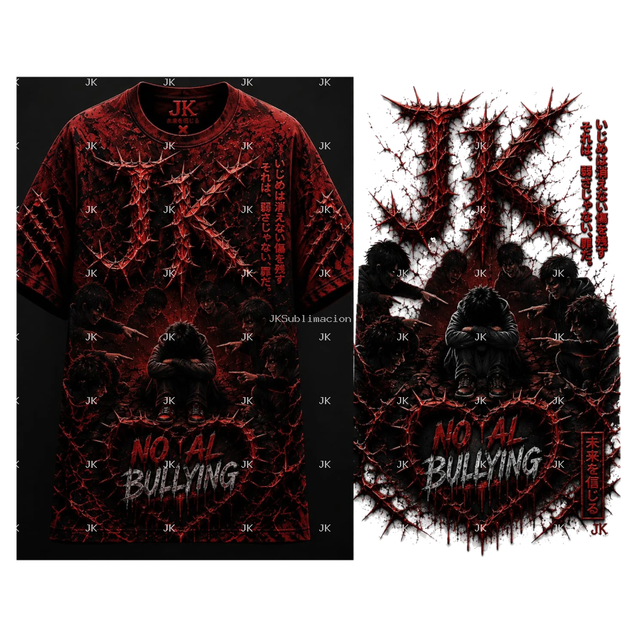 Diseño Digital JK No Bullying para Camisa de Hombre